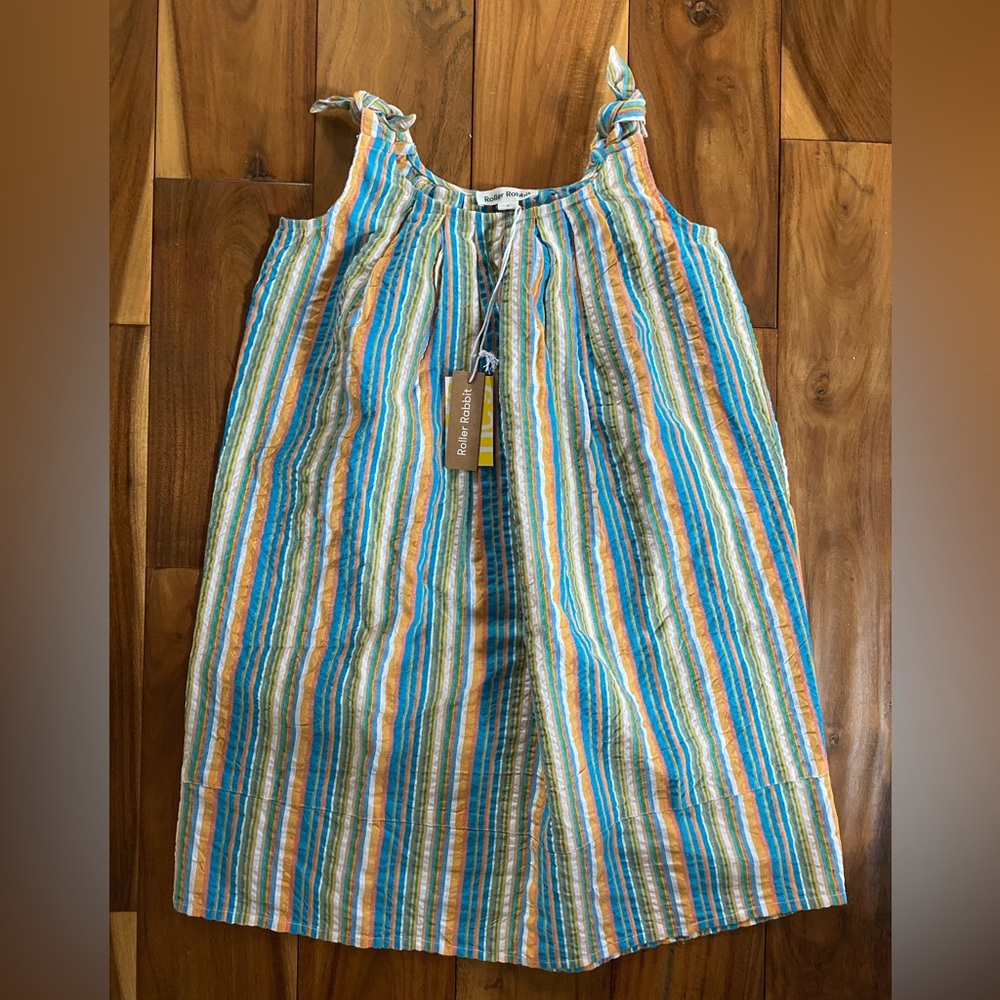Rollar Rabbit Girl's Seersucker Rainbow Dress Size 6 - NEW